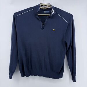 Jack Nicklaus 1/4‎ Zip Sweater Men's XL Navy Blue Textured  Golf Casual